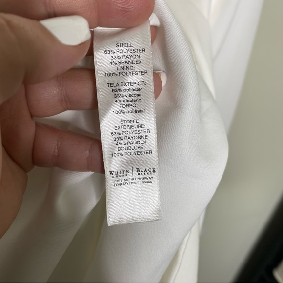 ✨NWT White House Black Market WHBM White Seasonless Fit & Flare Dress Size 2 - Picture 8 of 9